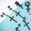 Stud Earrings WKOUD 15 Pairs Of Stainless Steel Cross Set Hinged Pendant For Men And Women