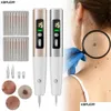 Ansiktsvårdsenheter Skin Tag Mole For Dark Spots Laser Plasma Pen Electric Blemish Wart LCD Freckle Eliminator Black Poots Removal Drop DH7NP