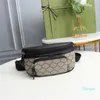 2024 Women Fanny Pack Bumbag Striped Leather Tote Luxury Waist Bag Casual