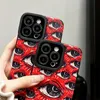 Étuis de téléphone portable Couvertures de smartphone Motif yeux rouges effrayants Coque arrière en silicone souple pour Apple iPhone 15 14 12 11 13 Pro Max 14Plus 12 13 Mini Plus X XS Max XR
