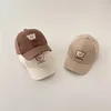 Sommar justerbar baby baseball cap småbarn tecknad björn broderi söta hattar för barn flicka pojke mjuk bomulls motorhuven 240220