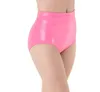 Calças femininas cintura elástica cuecas metálicas cheer booty shorts rave dança bottoms molhado olhar calcinha nadar roupa interior trajes de jazz