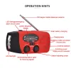 Solar Portable 3 in1 Emergency Lamp Hand Crank Generator Solar Dynamo Powered FM/AM Radio Phones Charger LED Flashlight