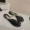 Designer sandálias planas bowknot flip flops chinelos mulheres pérola sandália moda flip carta chinelo para mulheres verão praia slide senhoras sapatos de salto baixo