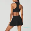 AL Yoga Ubrania jogi damskie damskie sportowe sportowe garnitur tenisowy anty-narażenie krótka spódnica oddychająca ubrania fitness