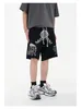 Menshorts Summer Loose Casual Trend Versatile Capris European och American High Street Sports Shorts