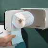 EcoCo Toalet Paper Roll Rolnik na ścianie pudełko na łazienkę uderzenie Bezpłatne wodoodporne akcesoria do przechowywania 240223