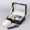 Watches 3/4/5/8 Grids Pu Leather Watch Box Jewelry Display Watch Case Holder Organizer for Men Quartz Watch Best Gift