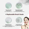 Scrubbers 4 In 1 Electric Facial Cleansing Brush Silicone Rotating Face Brush Deep Cleaning Skin Exfoliation Waterproof Facial Massager