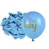 Nowe nowe 10pc oh girl to jest chłopiec lateksowy różowe balony niebieskie serce na imprezę baby shower płeć ujawniają 1. urodziny