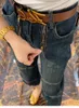Женские джинсы Y2k с девятью точками Брюки-харланы Грушевидные джинсы Fat Mm Осенние женские брюки Show Lean с высокой талией 240227