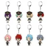 سلاسل المفاتيح نجوم النجوم الأنيمي keychain amagi hiiro hidaka hokuto men chain for women sena izumi figure acrylic keyring gift