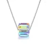 Necklaces Necklaces Aurora Necklaces Candied Colorful ThreeDimensional Square Silvery Necklace 2022 Womens Luxury Exquisite 240228