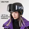 Capacetes táticos VETOR Capacete de esqui Homens Mulheres Removíveis Anti-colisão Streamline Split Capacete de esqui Skate Snowboard Capacete de segurançaL2402