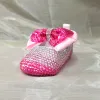 Buty Dollbling Nowonarodzony zestaw upominkowy luksusowe Rainbow Baby Buty opaska na smoczka Pink Lolita Crown Diamentowe klejnoty Layette Blosły balet