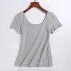 Damen-T-Shirts, schwarz, weiblich, übergroßes Hemd, kurzärmelig, rückenfrei, sexy Sommer-Baumwoll-T-Shirt, großes T-Shirt, Mädchen-T-Shirt, Femme, XXL