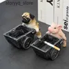 Altro Decorazioni per la casa Posacenere Creativo Pug Statua in resina Cenere anti-volante Accessori per la decorazione della casa Simpatico maiale Scultura animale Posacenere Artigianato Ornamenti Q240229