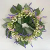 Decorative Flowers Simulated Flower Branch Beautiful Spring Hoop Wreath Fade Resistant Suitable For Natural Themed Interiors