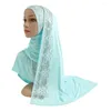 Ethnic Clothing Cotton Jersey Hijab Scarf Solid Color Rhinestone Soft Elastic Women Headscarf Muslim Islamic Headwrap Turban Long Shawl