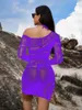 Casual Dresses Lingerie Short Buttocks Wrapped Mature Charm Elegant Mesh Shirt Hollowed Out Sexy And Seductive Long Sleeved Dress NSYU