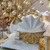 Diğer Ev Dekoru Altın Seramik Vazo Saçak Geometrisi Çiçek Vazo Çiçek Düzenlemesi Düğün Aksesuarları Porselen Ev Dekorasyon Vazoları Saksılar Q240229