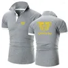 Herrpolos motorcykel för Goldwing GL 1500 Summer Printing Polo Shirt Business Casual T Breattable Sportwear Designe Tops