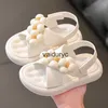 Sandalen Ldrens Meisjes Platform Flats Prinses Bloem Kids Baby Zomer Schoenen 24-35 Roze Zacht Schoenen Mode Kinderen Strand schoenenH24229