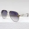 2024 Summer Outdoor MIU Logo Sunglasses Pilot Men Women Designer Metal Frame Outdoor Leisure Travel Sunglasses SMU383