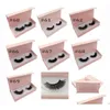 Falsche Wimpern, 3D-Nerzwimpern, einzelne Wimpern mit Aufbewahrungsbox, dick, spitz zulaufend, kreuz und quer geflügelt, natürlich, lang, Make-up, Wimperntropfen, Dh50S