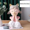 Inne dekoracje domowe dekoracja domu Artwarelisa Girl Piggy Bankliving Room Figure SculptureBeautiful Difts for Friends and Children Q240229