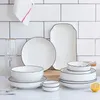 Canecas Atacado Personalização Talheres Branco Porcelana Osso China Conjunto de Jantar Pratos Placa de Cerâmica Conjuntos de Louça