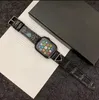 Pulseira de jacaré de luxo para Apple Watch Band Designer Sports Watchband Straps 49mm 45mm 42mm 38mm 40mm 44mm 41mm Iwatch 8 7 6 5 4 Geração triangular