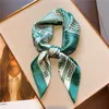 Ny 70 cm Silk Feeling fyrkantig halsduk Kvinnor lyx varumärke nack slips kvinnlig hår sjal wraps headkerchief hijab bandana echarpe