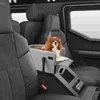 Gato transportadores carro pet cama assento do cão com alça pano reforço para braço centro console carrinho de viagem