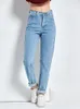 Harem Pants Vintage High Taist Dżinsy Woman Chłopaki Women Full Długość Mom Cowboy Denim Vaqueros Mujer 240227