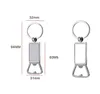 Favor Sublimation PARTY Blank Beer Bottle Opener Keychain Metal Heat Transfer Corkscrew Key Ring Household Kitchen Tool 4.23