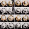 16PCS Cz Nose Hoop Nostril Bendable Ring Zircon Cartilage Tragus Daith Earrings Septum Clicker Helix Conch Rook Piercing Jewelry 240228