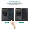 Calculatrices scientifiques multifonctions pliables Grand écran à 10 chiffres avec bloc-notes Tablette d'écriture effaçable Bloc de dessin numérique Calculatrice mathématique