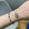 Diseñador de marca Carter Precision Edition Pulsera estrella de la estrella de cielo completo con dos filas de destornilladores de diamantes de moda y versátiles para mujeres que no se desvanecen con logotipo