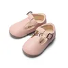 Zapatos planos nuevos zapatos para niños niña cuero niñas hebilla base Multicolor Casual bebé princesa ldrens DressH24229