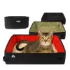 Caixas 594C Portátil Gatos Caixa de Areia Dobrável Leve Dobrável para Viagens com Pequenos Gatos Médios Forro Impermeável 2 Tamanhos