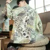 Vêtements ethniques Style chinois Imprimer Hommes Kimono Cardigan Traditionnel Japonais Yukata Vêtements Asiatiques Été Rétro Manteau Casual Streetwear 5XL