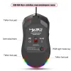 Souris HXSJ X300 RGB souris de jeu 7200DPI souris rétro-éclairé filaire ergonomique 6 boutons Programmable souris Gamer souris pour ordinateur PC portable