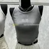 Sexy apertado t camisa feminina colete de malha tripulação pescoço esporte superior letras imprimir camisetas de luxo