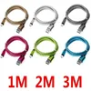 1M 2M 3M Fast Charging Cable Braided Micro USB Type C Cable USB 2.0 Data Cable For Samsung Xiaomi LG Android