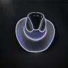 Berets Wireless Disco Glow LED Colorful Men's Cowboy Hat Bar Party Supplies Flashing Neon Light Knight Western