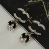 고품질 디자이너 귀걸이 다이아몬드 레터 스터드 럭셔리 Voguish Women Brand Jewelry 925 Silver Copper Earring Womens Gifts Tidal Design