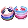 20pcs / lot 1 / 5cm de large cerceau de cheveux bandeaux pour femmes enfants bande accessoires satin ruban bande bandeau maquillage sport W220316302a