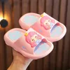 Slipper 2-8-year-old childrens family slippers girls with soft soles indoor bathroom cartoon cute princess style sandals summer beach shoes J240228