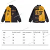 新しいメンズベースボールウェアメンズバイカージャケット1：1レディースマン刺繍ラグジュアリーブランド学校チーム野球レターパターン